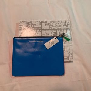 Comms des Garçons Super Fluo Large Zip Pouch Neon